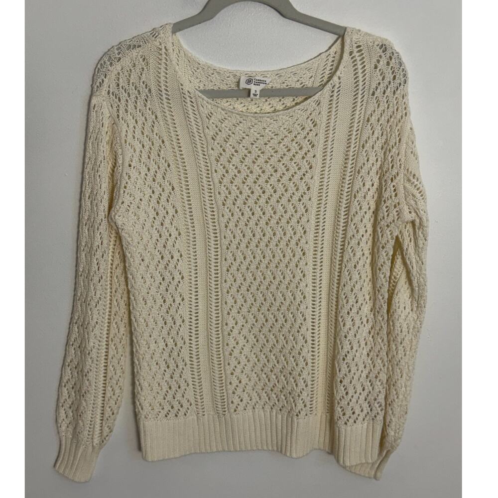 Cameron Candace Bure Cream knit sweater size small